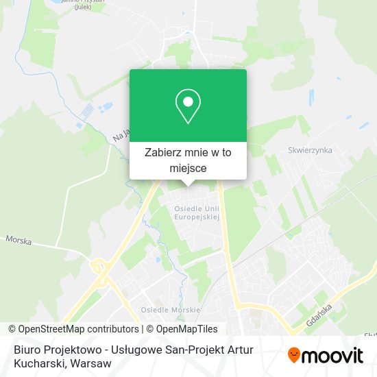 Mapa Biuro Projektowo - Usługowe San-Projekt Artur Kucharski