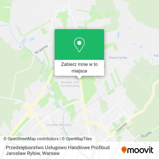 Mapa Przedsiębiorstwo Usługowo Handlowe Profibud Jarosław Ryłów