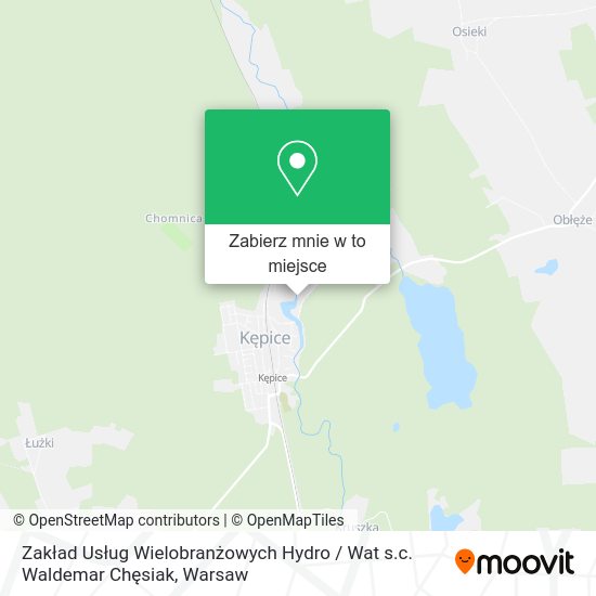 Mapa Zakład Usług Wielobranżowych Hydro / Wat s.c. Waldemar Chęsiak