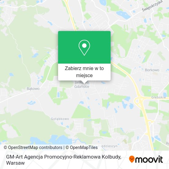 Mapa GM-Art Agencja Promocyjno-Reklamowa Kolbudy