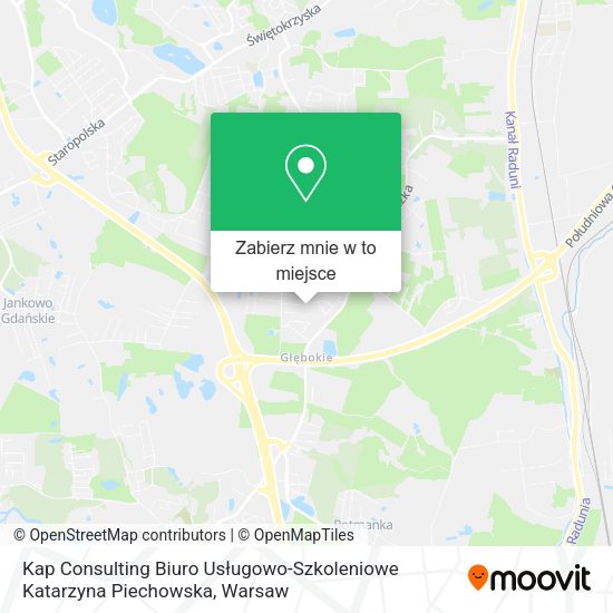 Mapa Kap Consulting Biuro Usługowo-Szkoleniowe Katarzyna Piechowska