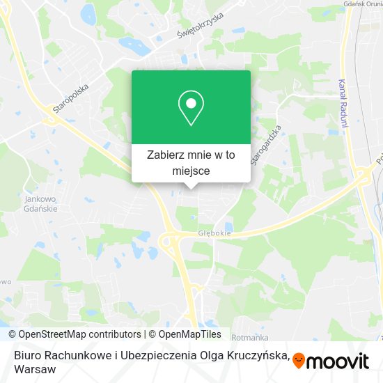 Mapa Biuro Rachunkowe i Ubezpieczenia Olga Kruczyńska