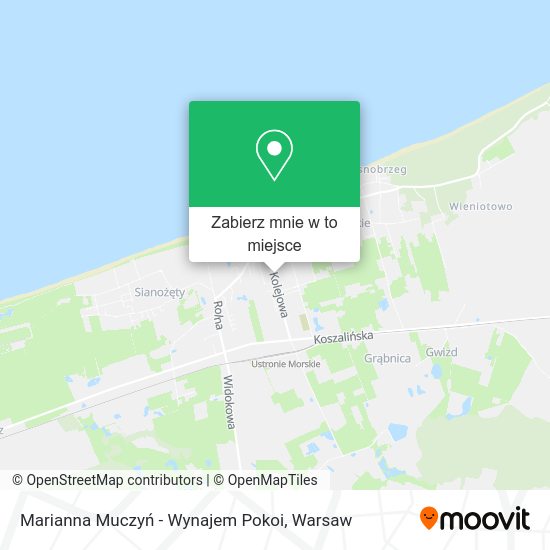 Mapa Marianna Muczyń - Wynajem Pokoi