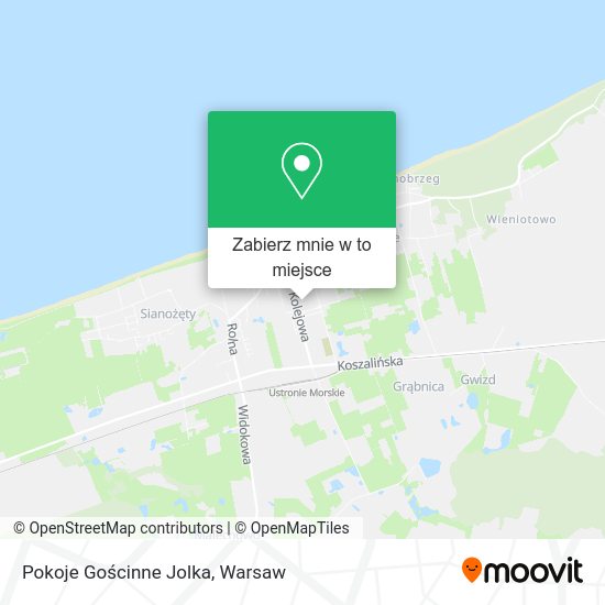 Mapa Pokoje Gościnne Jolka