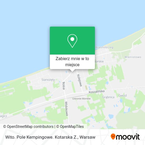 Mapa Wito. Pole Kempingowe. Kotarska Z.