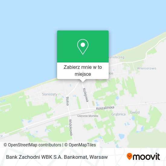 Mapa Bank Zachodni WBK S.A. Bankomat