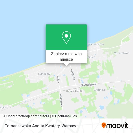 Mapa Tomaszewska Anetta Kwatery