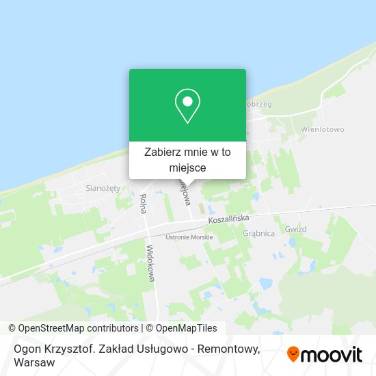 Mapa Ogon Krzysztof. Zakład Usługowo - Remontowy