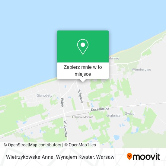 Mapa Wietrzykowska Anna. Wynajem Kwater