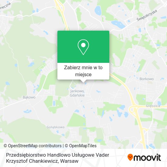 Mapa Przedsiębiorstwo Handlowo Usługowe Vader Krzysztof Chankiewicz