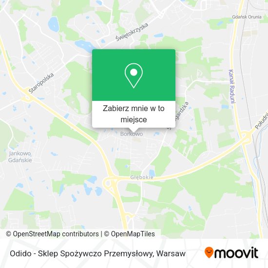 Mapa Odido - Sklep Spożywczo Przemysłowy