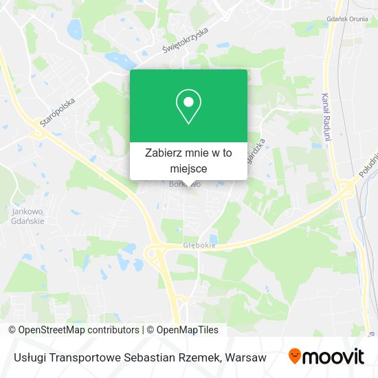 Mapa Usługi Transportowe Sebastian Rzemek