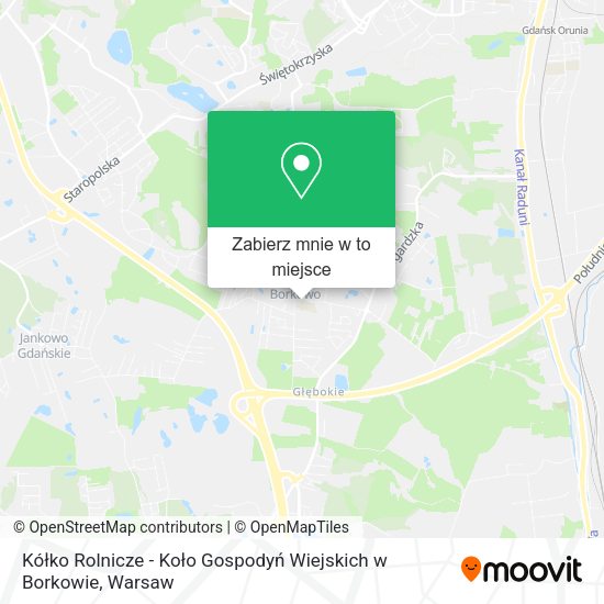 Mapa Kółko Rolnicze - Koło Gospodyń Wiejskich w Borkowie