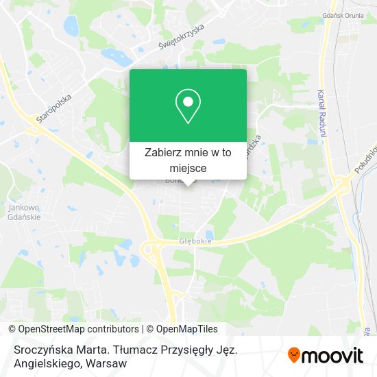 Mapa Sroczyńska Marta. Tłumacz Przysięgły Jęz. Angielskiego