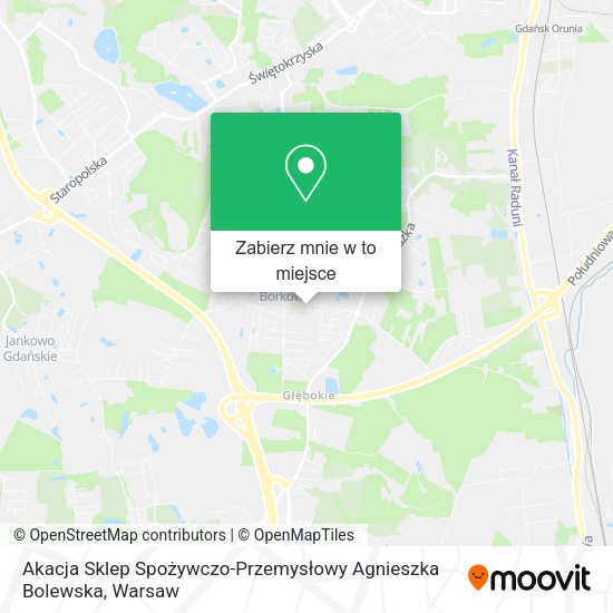 Mapa Akacja Sklep Spożywczo-Przemysłowy Agnieszka Bolewska