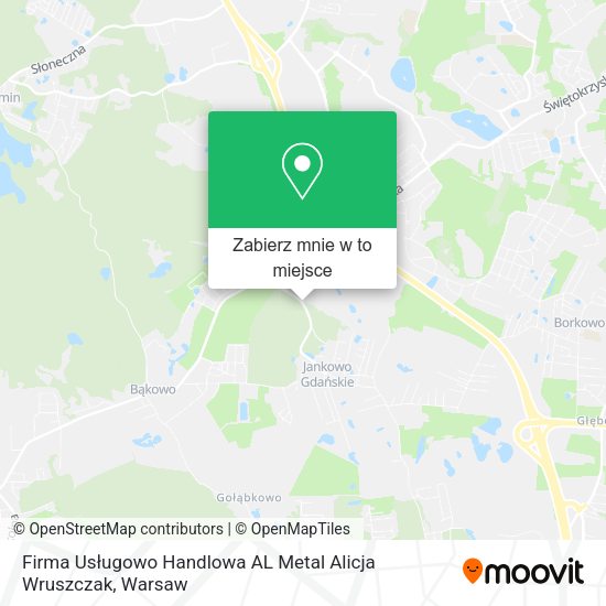 Mapa Firma Usługowo Handlowa AL Metal Alicja Wruszczak