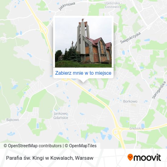 Mapa Parafia św. Kingi w Kowalach