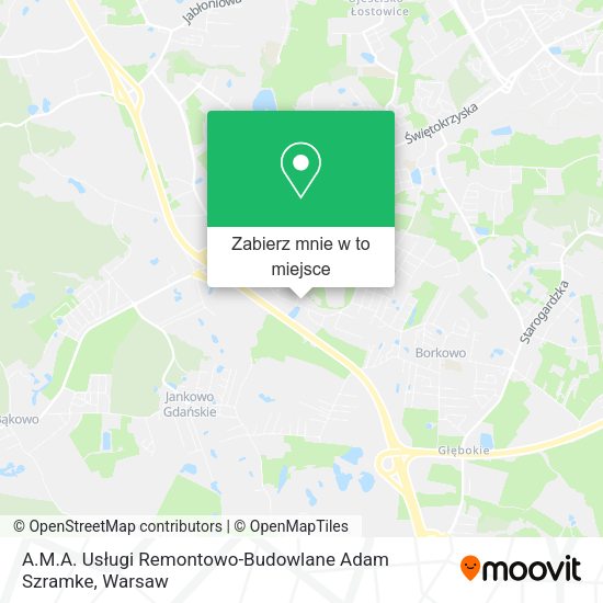 Mapa A.M.A. Usługi Remontowo-Budowlane Adam Szramke