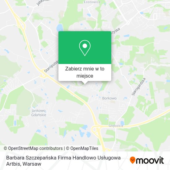 Mapa Barbara Szczepańska Firma Handlowo Usługowa Artbis