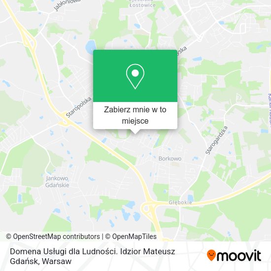 Mapa Domena Usługi dla Ludności. Idzior Mateusz Gdańsk