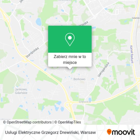 Mapa Usługi Elektryczne Grzegorz Drewiński