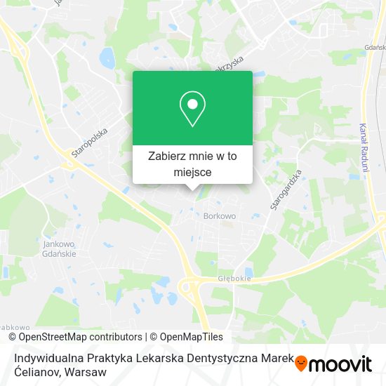 Mapa Indywidualna Praktyka Lekarska Dentystyczna Marek Ćelianov