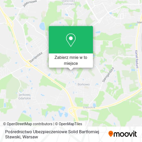 Mapa Pośrednictwo Ubezpieczeniowe Solid Bartłomiej Stawski