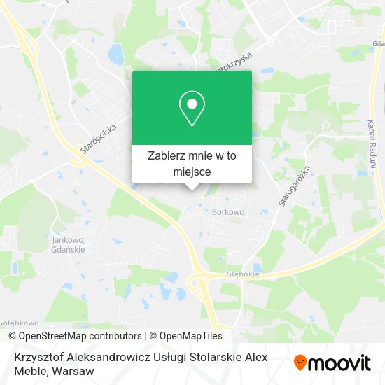 Mapa Krzysztof Aleksandrowicz Usługi Stolarskie Alex Meble