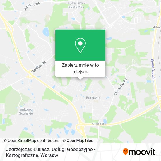 Mapa Jędrzejczak Łukasz. Usługi Geodezyjno - Kartograficzne