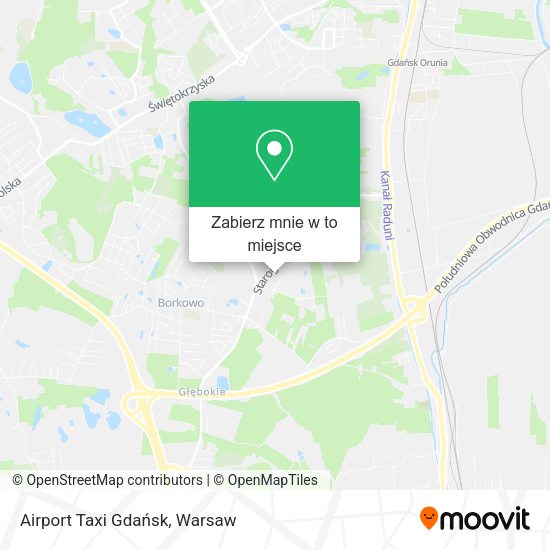 Mapa Airport Taxi Gdańsk