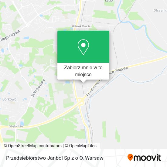 Mapa Przedsiebiorstwo Janbol Sp z o O