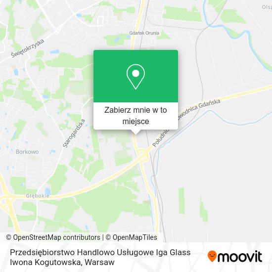 Mapa Przedsiębiorstwo Handlowo Usługowe Iga Glass Iwona Kogutowska