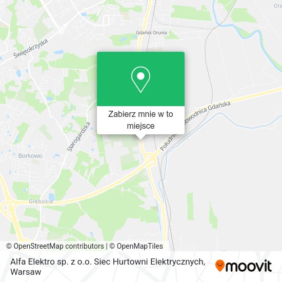 Mapa Alfa Elektro sp. z o.o. Siec Hurtowni Elektrycznych