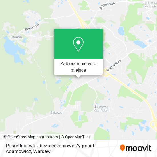 Mapa Pośrednictwo Ubezpieczeniowe Zygmunt Adamowicz