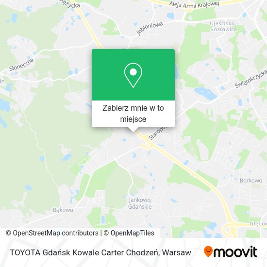 Mapa TOYOTA Gdańsk Kowale Carter Chodzeń