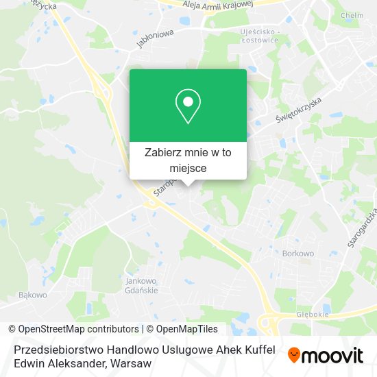 Mapa Przedsiebiorstwo Handlowo Uslugowe Ahek Kuffel Edwin Aleksander