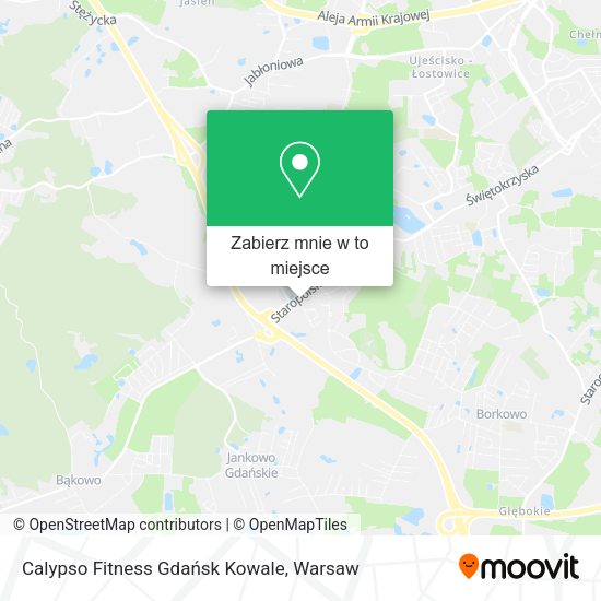 Mapa Calypso Fitness Gdańsk Kowale