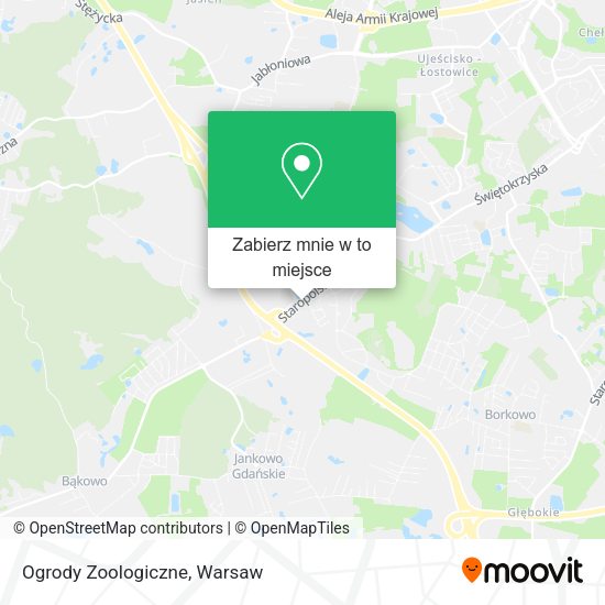 Mapa Ogrody Zoologiczne