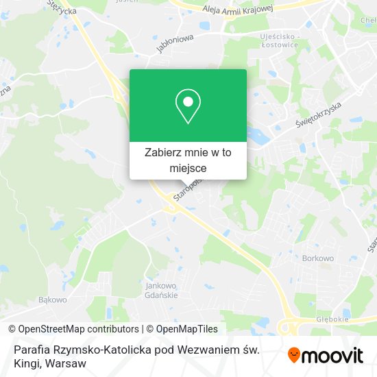 Mapa Parafia Rzymsko-Katolicka pod Wezwaniem św. Kingi