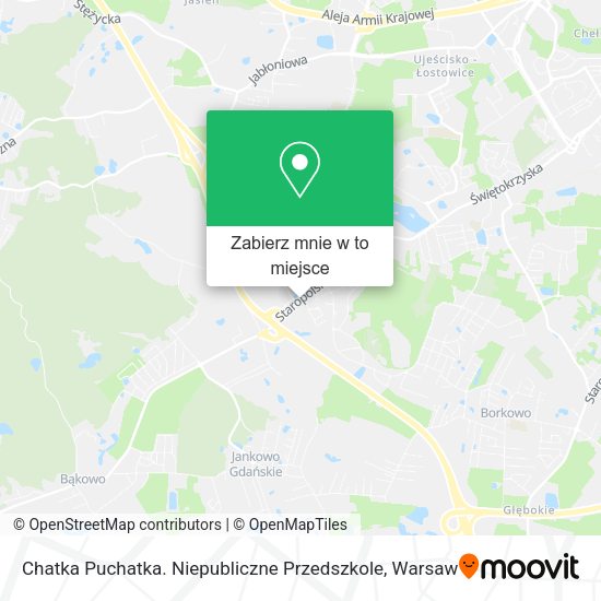 Mapa Chatka Puchatka. Niepubliczne Przedszkole