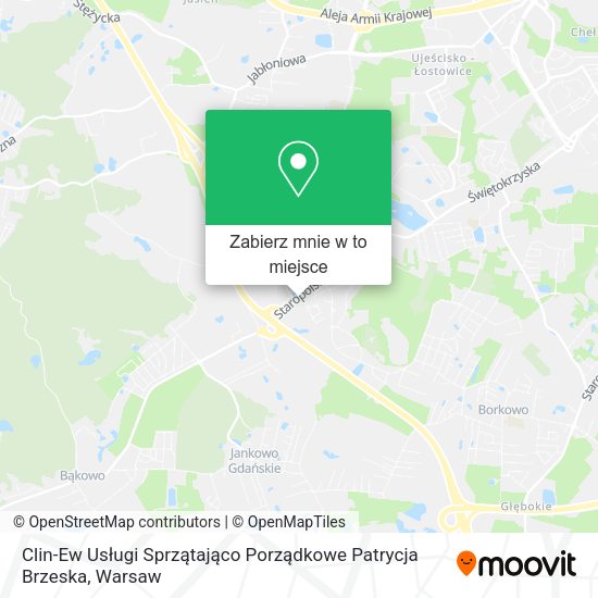 Mapa Clin-Ew Usługi Sprzątająco Porządkowe Patrycja Brzeska