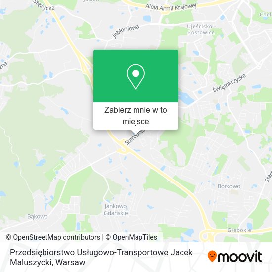 Mapa Przedsiębiorstwo Usługowo-Transportowe Jacek Maluszycki