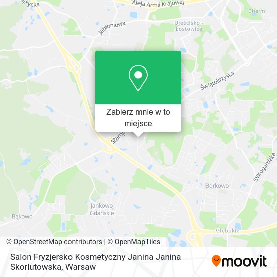 Mapa Salon Fryzjersko Kosmetyczny Janina Janina Skorlutowska