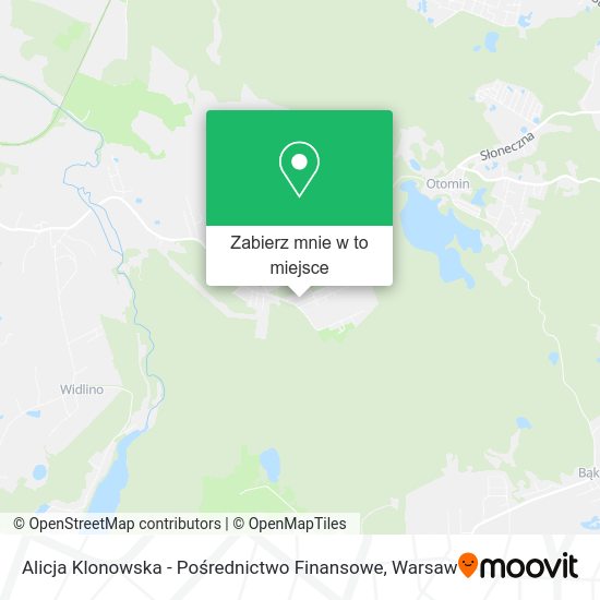 Mapa Alicja Klonowska - Pośrednictwo Finansowe