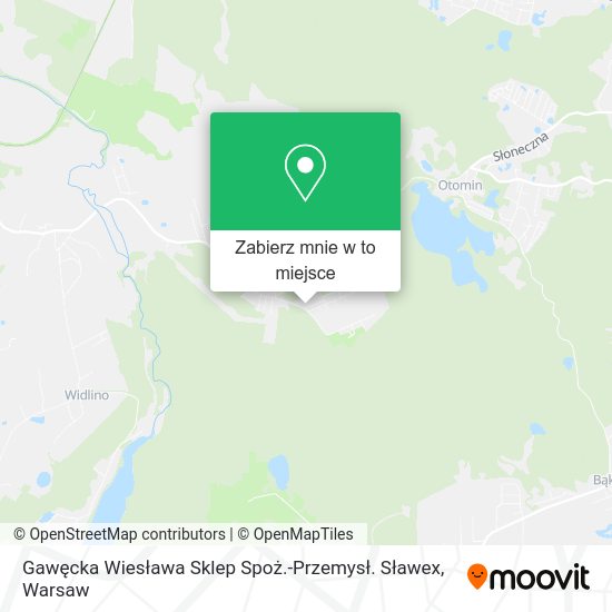 Mapa Gawęcka Wiesława Sklep Spoż.-Przemysł. Sławex