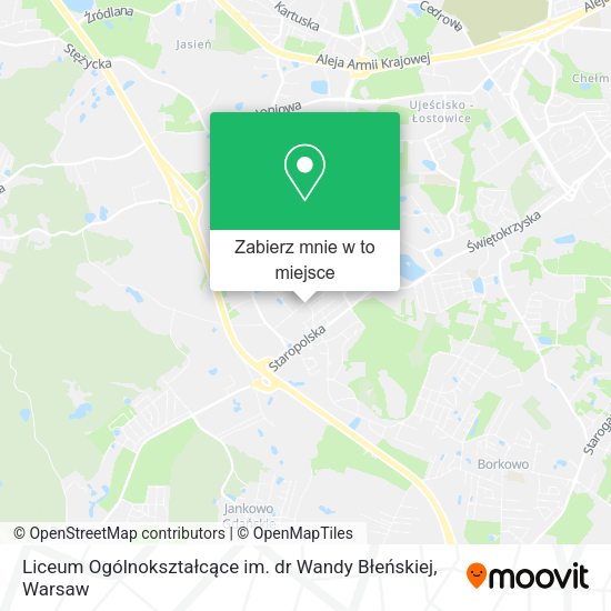 Mapa Liceum Ogólnokształcące im. dr Wandy Błeńskiej