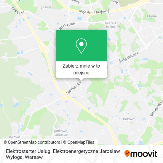 Mapa Elektrostarter Usługi Elektroenergetyczne Jarosław Wyłoga