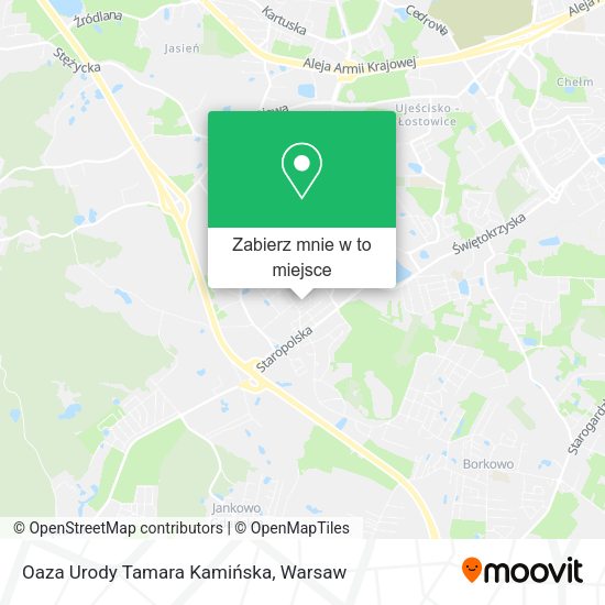 Mapa Oaza Urody Tamara Kamińska