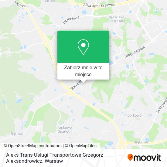 Mapa Aleks Trans Uslugi Transportowe Grzegorz Aleksandrowicz