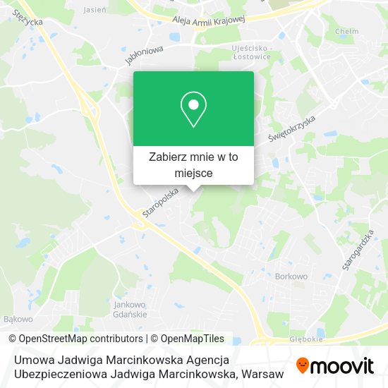 Mapa Umowa Jadwiga Marcinkowska Agencja Ubezpieczeniowa Jadwiga Marcinkowska